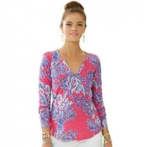 Lilly Pulitzer Kirby Pink Capri Samba Top - Sz: XS - Picture 2 of 11